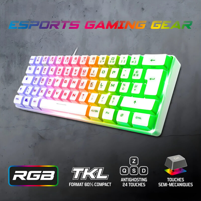 CLAVIER SPIRIT OF GAMER PRO K2-BLANC