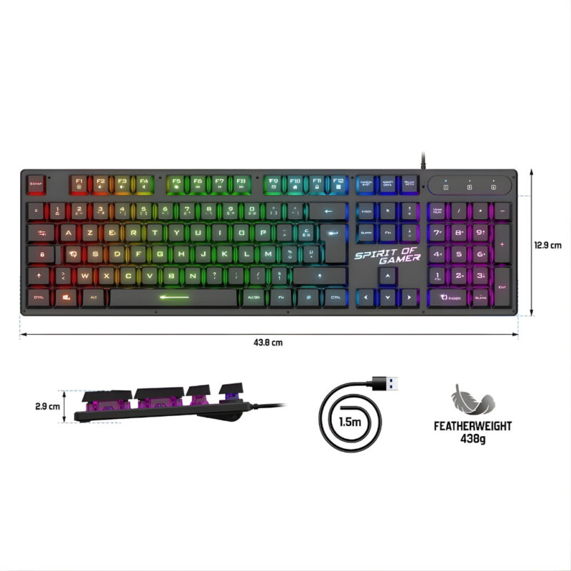 SOG CLAVIER PRO K1 SEMI MECANIQUE RGB 3MOD
