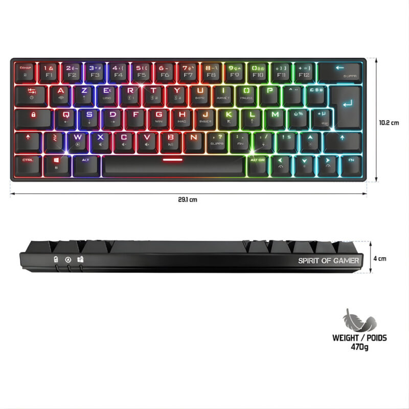 CLAVIER SPIRIT OF GAMER XPERT K200-NOIR