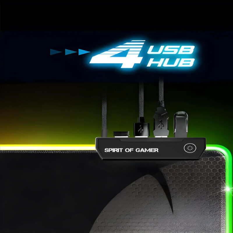 TAPIS DE SOURIS GAMER DARKSULL HUB RGB - TAILLE XXXL