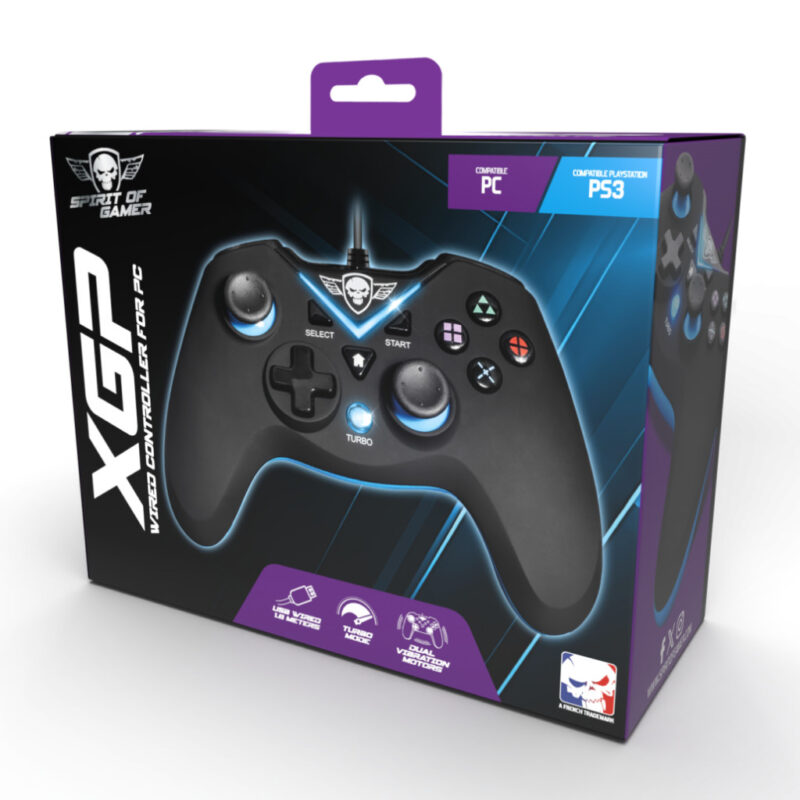 SPIRIT OF GAMER XGP WIRED GAMEPAD - NOIR