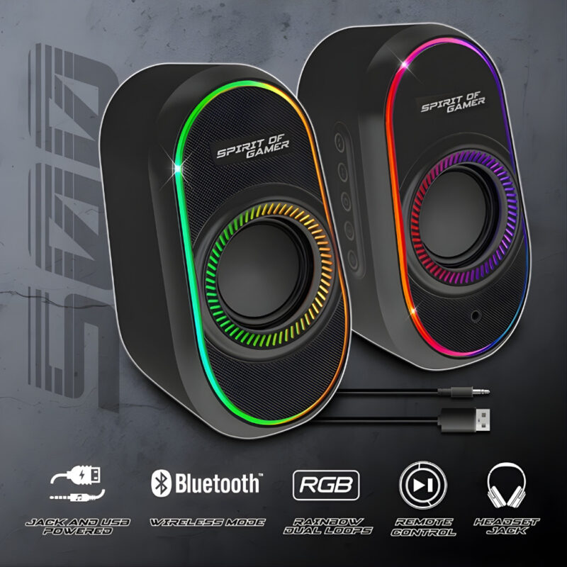 HAUT-PARLEUR GAMER SANS FIL SOG FANATIC 500 RGB – NOIR