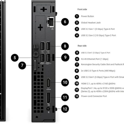 PC DE BUREAU DELL PRO MICRO QCM1250 I3 / 8GO / 512SSD
