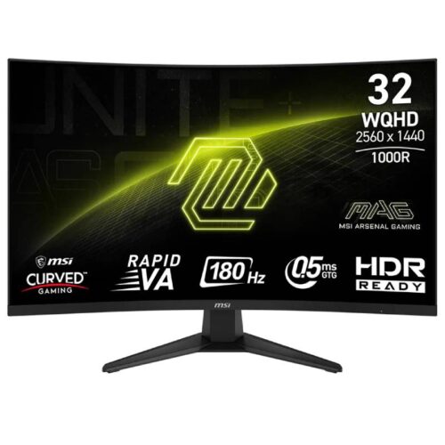 ECRAN GAMING MSI MAG 325CQF 31.5" WQHD INCURVÉ 180 HZ - NOIR